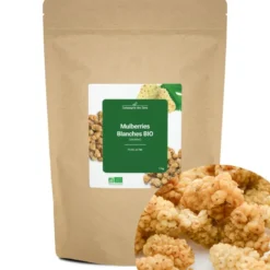 Mulberries blanches bio - 1kg (séchées) - riche en fer