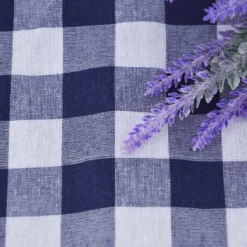 Nappe carreaux bleus et blancs 140x140