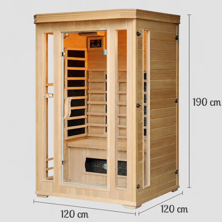 Narvik cabine de sauna luxe infrarouge 2 places