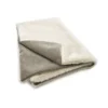 Nation, couverture bi-face blanc beige m