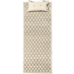 Natte de plage paille et coton