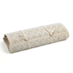 Natte de plage paille et coton