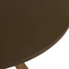 Nestor - table à manger ronde effet béton marron pied en bois d'acacia d100cm