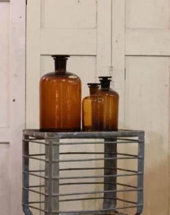 Nsemble de pots d'apothicaire en verre n°824