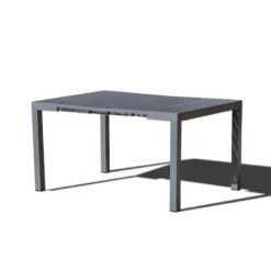 Olhao console extensible 2 à 6 places en aluminium