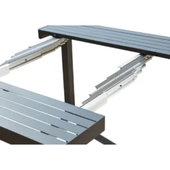 Olhao console extensible 2 à 6 places en aluminium