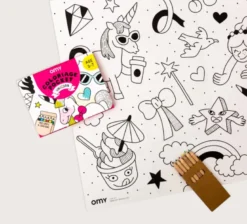 Omy coloriage pocket licorne - carton