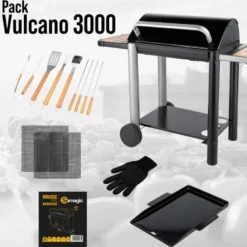 Pack barbecue au charbon de bois vulcano 3000