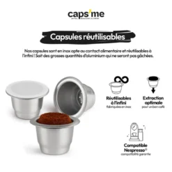 Pack 3 capsules réutilisables Caps'me