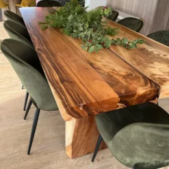 Pack 4 chaises en velours jaune et vert - pénélope