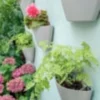Pack de 3 pots muraux grises avec arrosage automatique