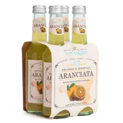 Pack 4 limonades Aranciatas siciliennes à l'orange de Sicile produites en Italie