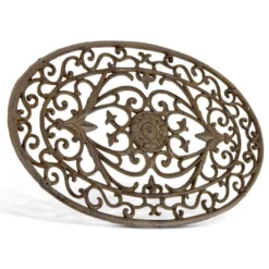 Paillasson lune fonte fonte marron -