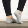 4 paires chaussettes antidérapantes yoga gris