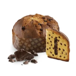 Panettone artisanal au chocolat en boîte métal ronde