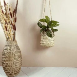 Panier cache pot en palmier avec corde