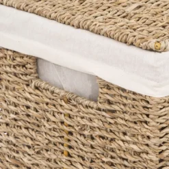Panier à linge rectangle seagrass