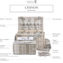 Panier pique-nique chinon - 6 personnes
