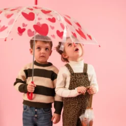 Parapluie cœurs rouges