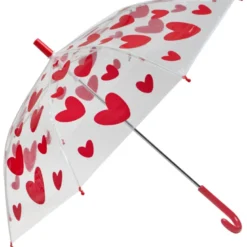 Parapluie cœurs rouges