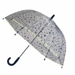 Parapluie enfant transparent bleu