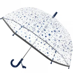 Parapluie enfant transparent bleu