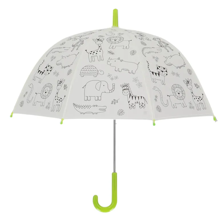 Parapluie jungle à colorier
