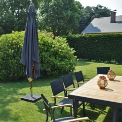 Parasol droit gris 3x3 m pegasia