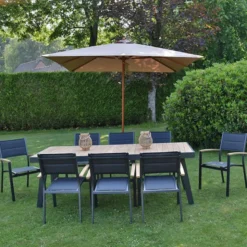 Parasol droit taupe 3x3 m pegasia