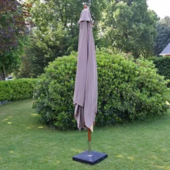 Parasol droit taupe 3x3 m pegasia