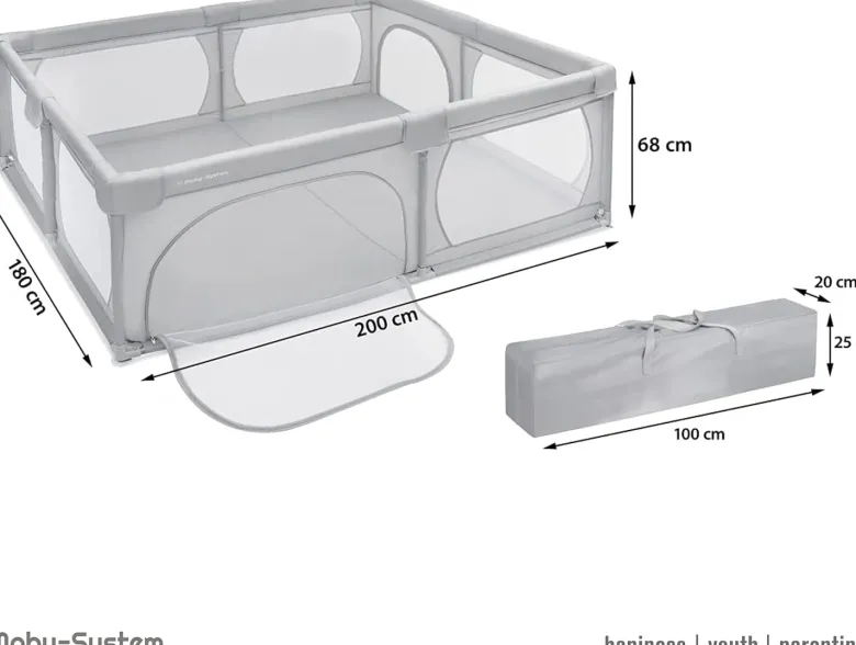 Parc bébé pliable 200*180*68, pliable
