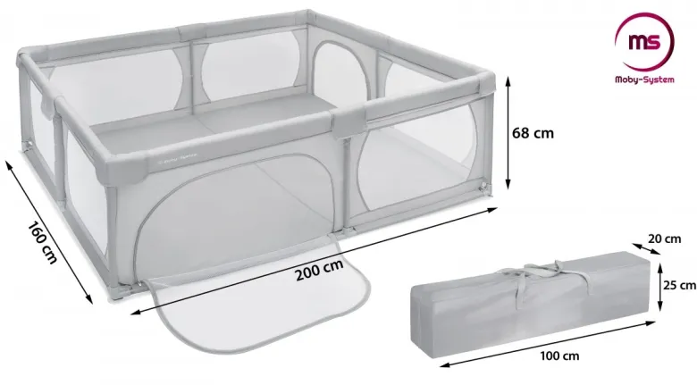 Parc bébé tissu pvc imperméable 200*160