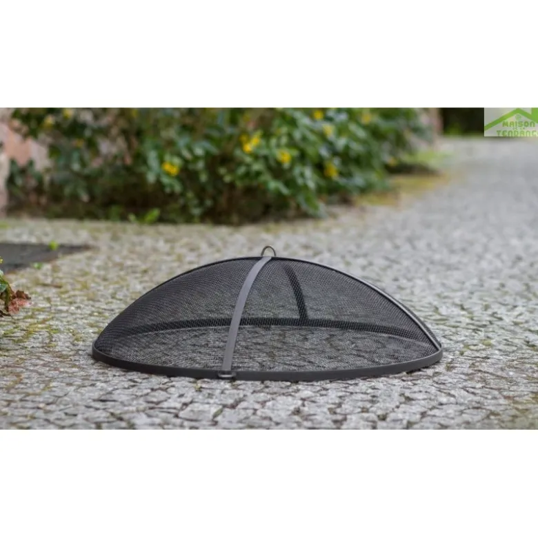 Pare-feu rond en acier noir ø 60 cm