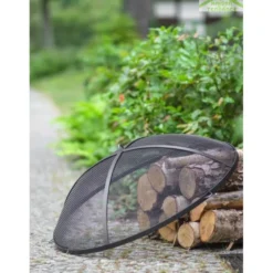 Pare-feu rond en acier noir ø 60 cm