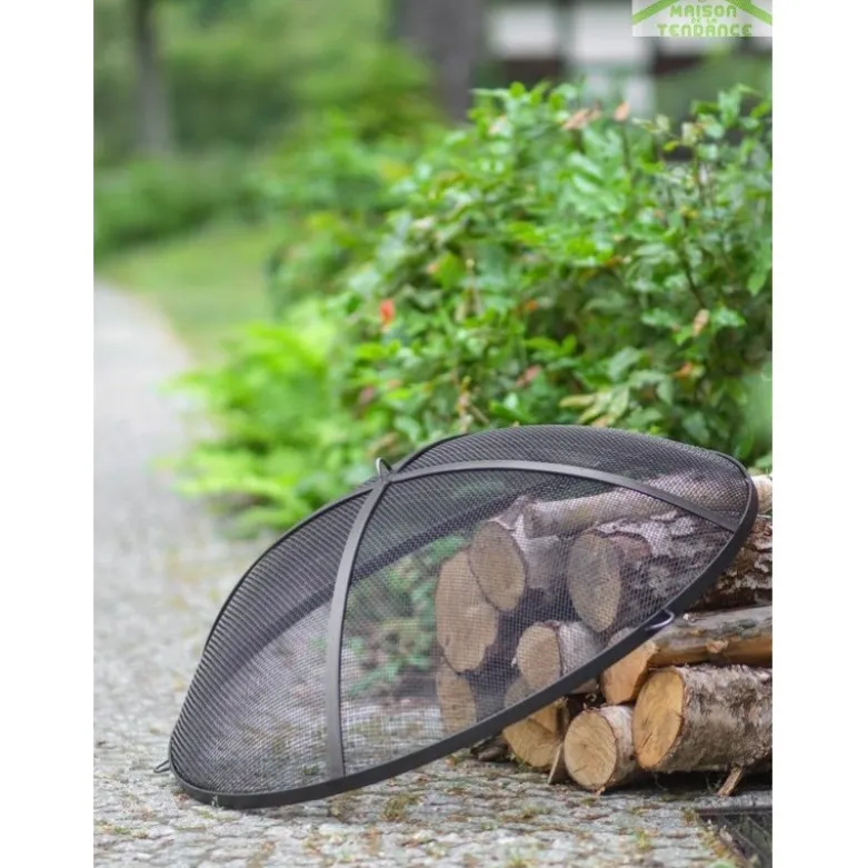 Pare-feu rond en acier noir ø 60 cm