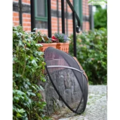Pare-feu rond en acier noir ø 60 cm