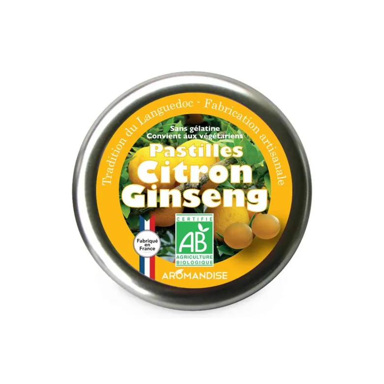 Pastilles bio citron ginseng 45g