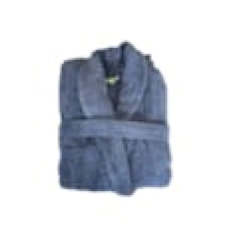Peignoir en coton bio, coloris myrtille,