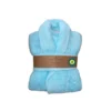 Peignoir en coton bio, coloris lagon, ta