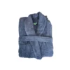 Peignoir en coton bio, coloris myrtille,