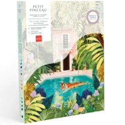 Peinture au numéro "Tiger relaxing in my pool"*