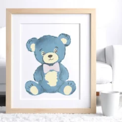 Peinture aux pochoirs débutant ourson – cadeau naissance
