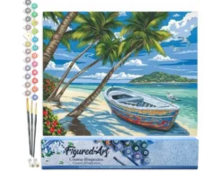 Peinture par numéro barque sous les .