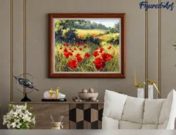 Peinture par numéro coquelicots .