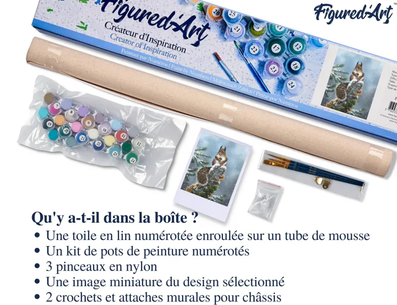 Peinture par numéro ecureuil perché
