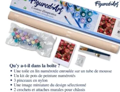 Peinture par numéro fleurs romantiques
