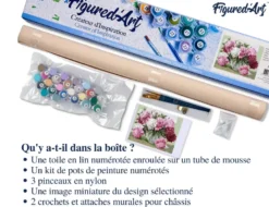 Peinture par numéro jolies pivoines .