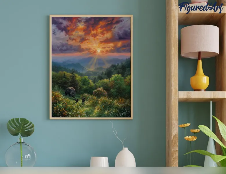 Peinture par numéro ours et coucher de .