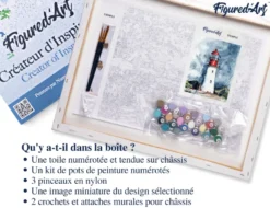 Peinture par numéro phare sous un ciel .