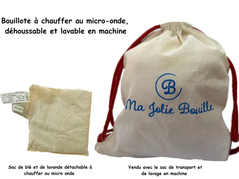 Peluche bouillotte déhoussable lapin